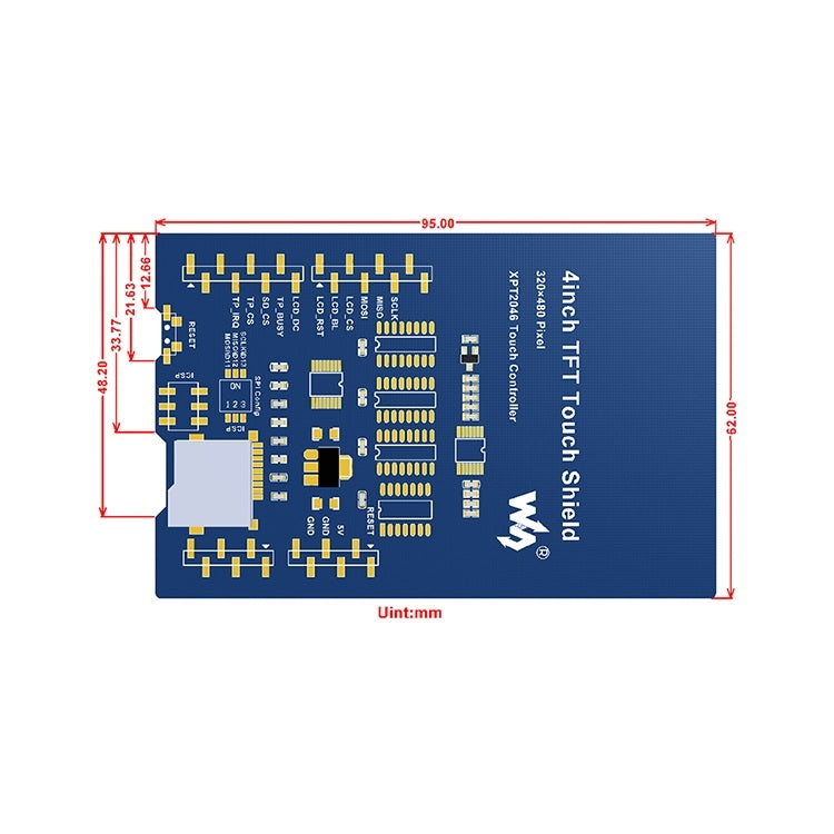 4 inch Touch LCD Shield for Arduino - Arduino Nucleo Accessories by Waveshare | Online Shopping UK | buy2fix