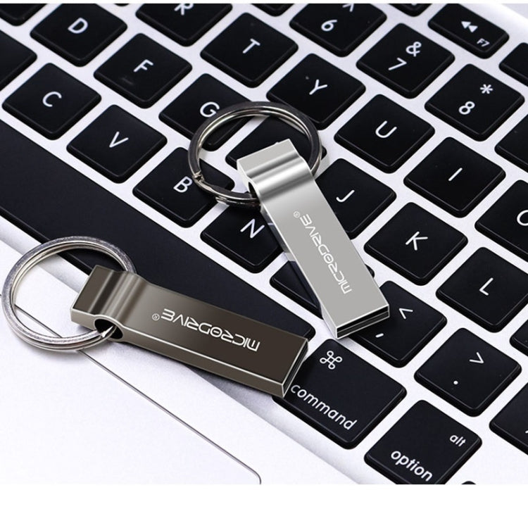 MicroDrive 64GB USB 2.0 Metal Keychain U Disk (Black) - USB Flash Drives by MicroDrive | Online Shopping UK | buy2fix