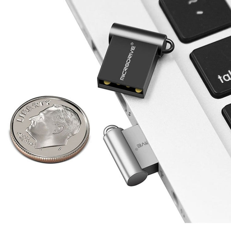 MicroDrive 32GB USB 2.0 Metal Mini USB Flash Drives U Disk (Grey) - USB Flash Drives by MicroDrive | Online Shopping UK | buy2fix