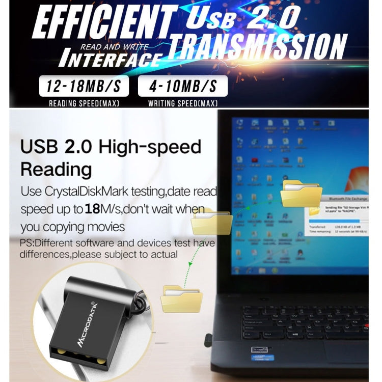 MiCRODATA 64GB USB 2.0 Computer Car Two-use Mini U Disk (Black) - USB Flash Drives by MiCRODATA | Online Shopping UK | buy2fix