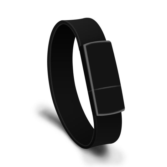 MicroDrive 8GB USB 2.0 Fashion Bracelet Wristband U Disk (Black) - USB Flash Drives by MicroDrive | Online Shopping UK | buy2fix