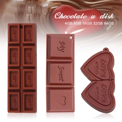 MicroDrive 128GB USB 2.0 Creative Heart Chocolate U Disk - Computer & Networking by MicroDrive | Online Shopping UK | buy2fix